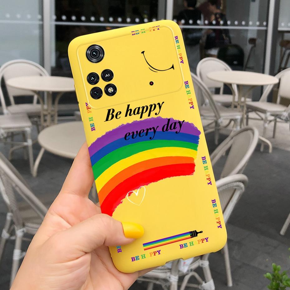 For Xiaomi Poco M4 Pro Case Lovely Pattern Candy Color Phone Case For Poco M 4 M4 Pro 5G 4G PocoM4 Soft Silicone TPU Back Cover