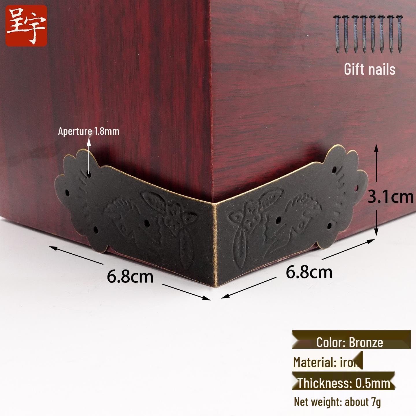 

Антикварная железная окантовка K230: Защита углов для декора деревянных ящиков