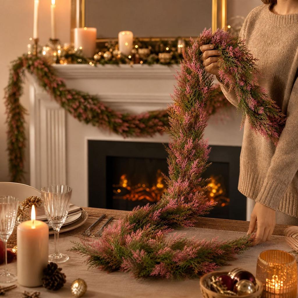 Artificial Garland 1.8M Hanging Green Plant Look for Christmas Fall Home Wall Decor