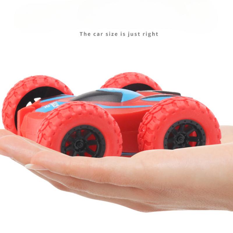 1Pc Toy Car Stunt Dump Car Double-sided Car Children's Inertia Car Four-wheel Drive Car Children's Off-road Vehicle