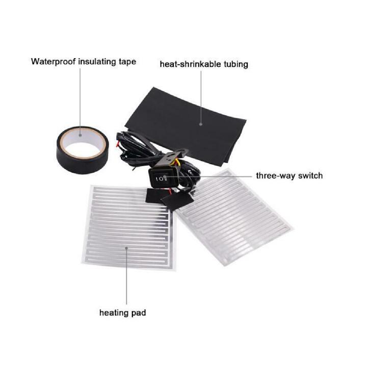 1Pair Motorcycle Handle Heater Adjustable Third Gear Switch 12V Keep Hands Warm