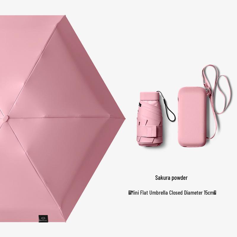 Women's Compact UV-Defender: Portable Mini Umbrella for Sun and Rain