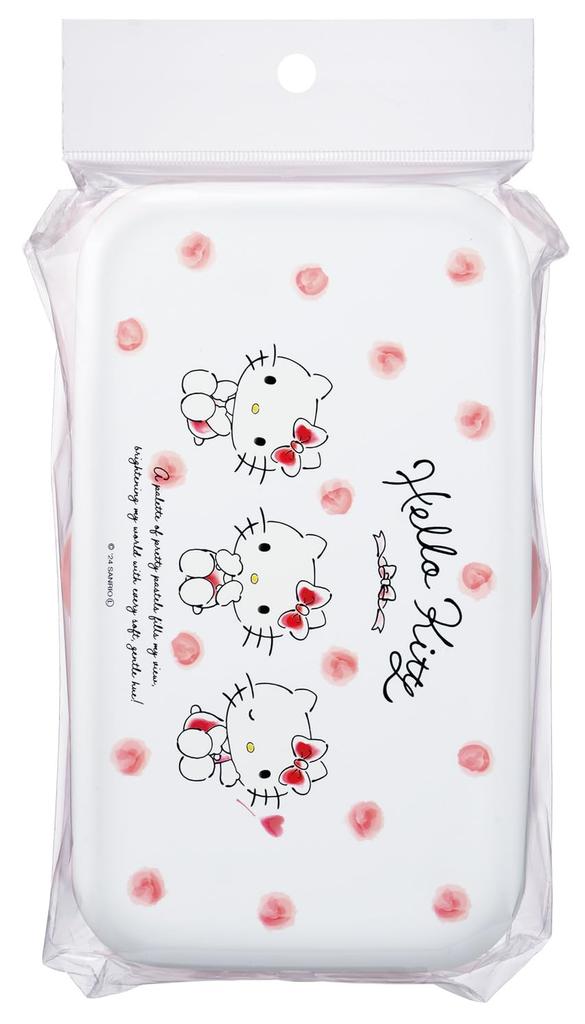 Skater 1000ml Lunch Box with Cutlery and Lunch Made in Sanrio Hello Kitty Watercolor Cosmetics PLB10SF-A Belt, Japan,