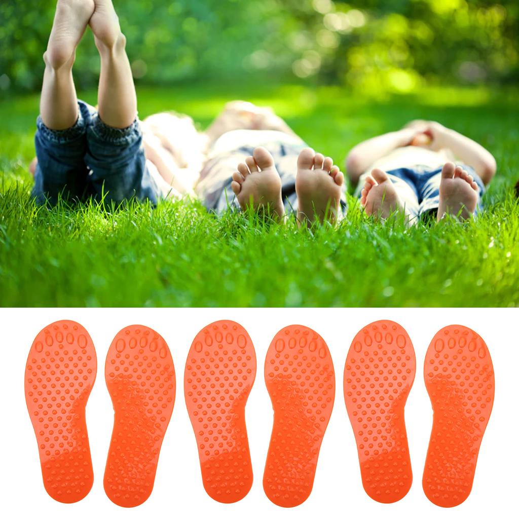 3 Pairs   Marker PVC Colorful Foot Shaped Training Pad Toy for Indoor Outdoor