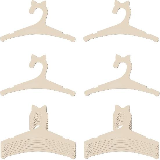 20 Packs Wooden Baby Hangers for Clothes, 9 Inch Wood Newborn Baby Girl Boy Hangers for Nursery Cute Kids Toddlers Children Infant Hanger for Baby