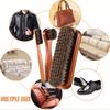 3PCS Horsehair Shoe Brush Set Polishing Applicator Brush for Leather Boots Suede Shoe Car Interior Detail Cleaning Accessories