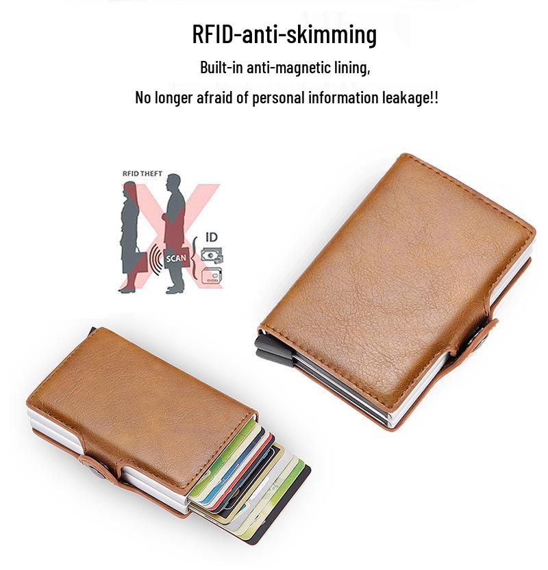 Carbon Fiber Anti-Demagnetization Card Holder Wallet - Multifunctional, Anti-Theft for Men