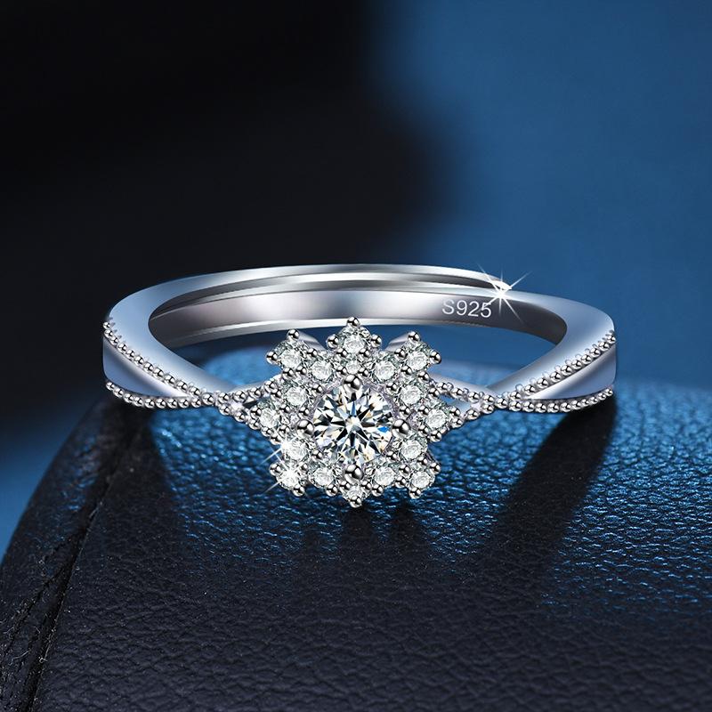 925 Sterling Silber Ring Verstellbar Schlichtheit Für Frauen Mode Exquisit Studentin Freundin Schmuck Zubehör Hochzeitsparty