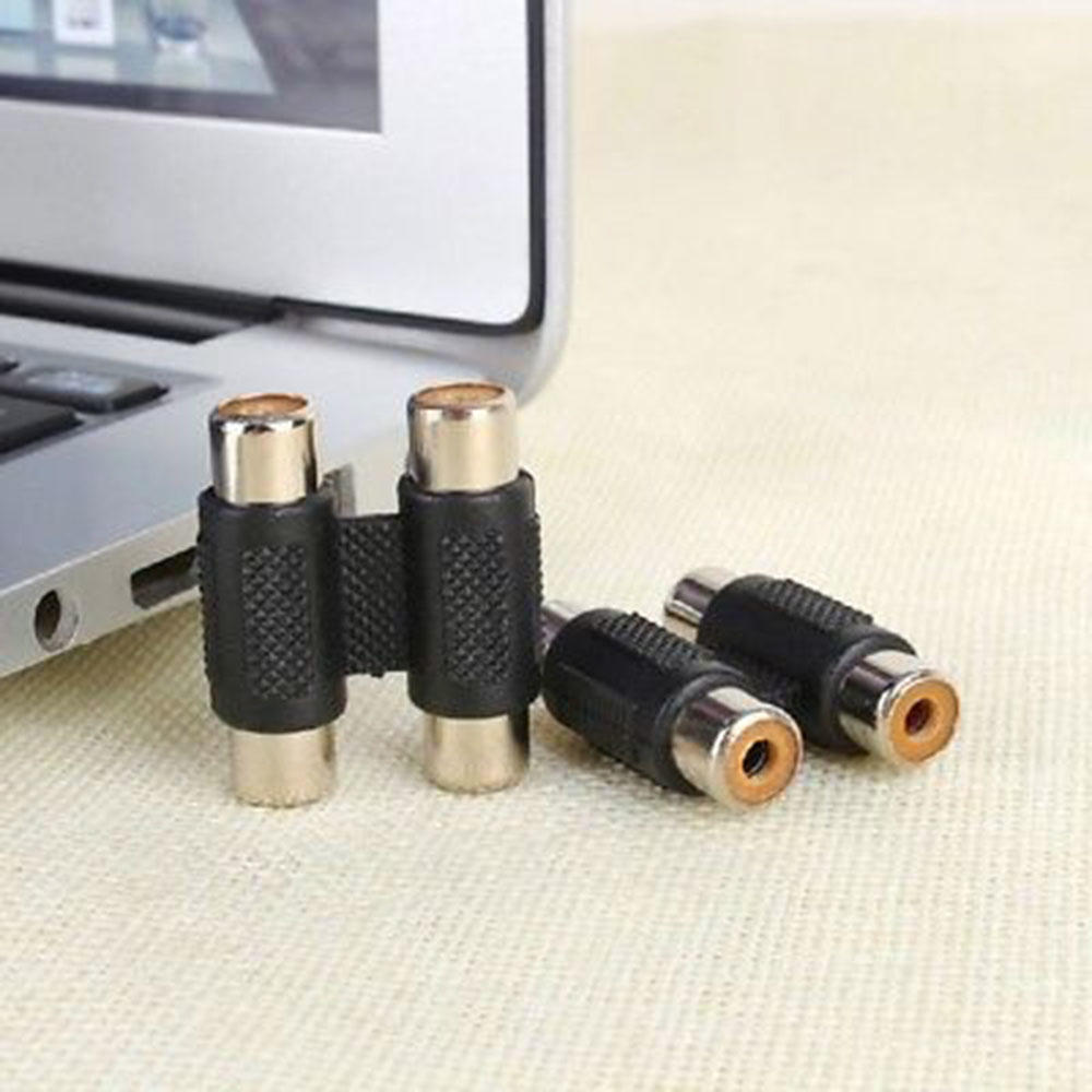 Nový F/F Audio Video Dual RCA spojovací kabel Adaptér Spojovací konektor Zástrčka Female To Female