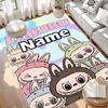 Custom Name Personalized Labubu Print Carpet, Versatile Home Decor Rug, for Playroom, Apartment, Balcony, Entryway, Hallway Gift