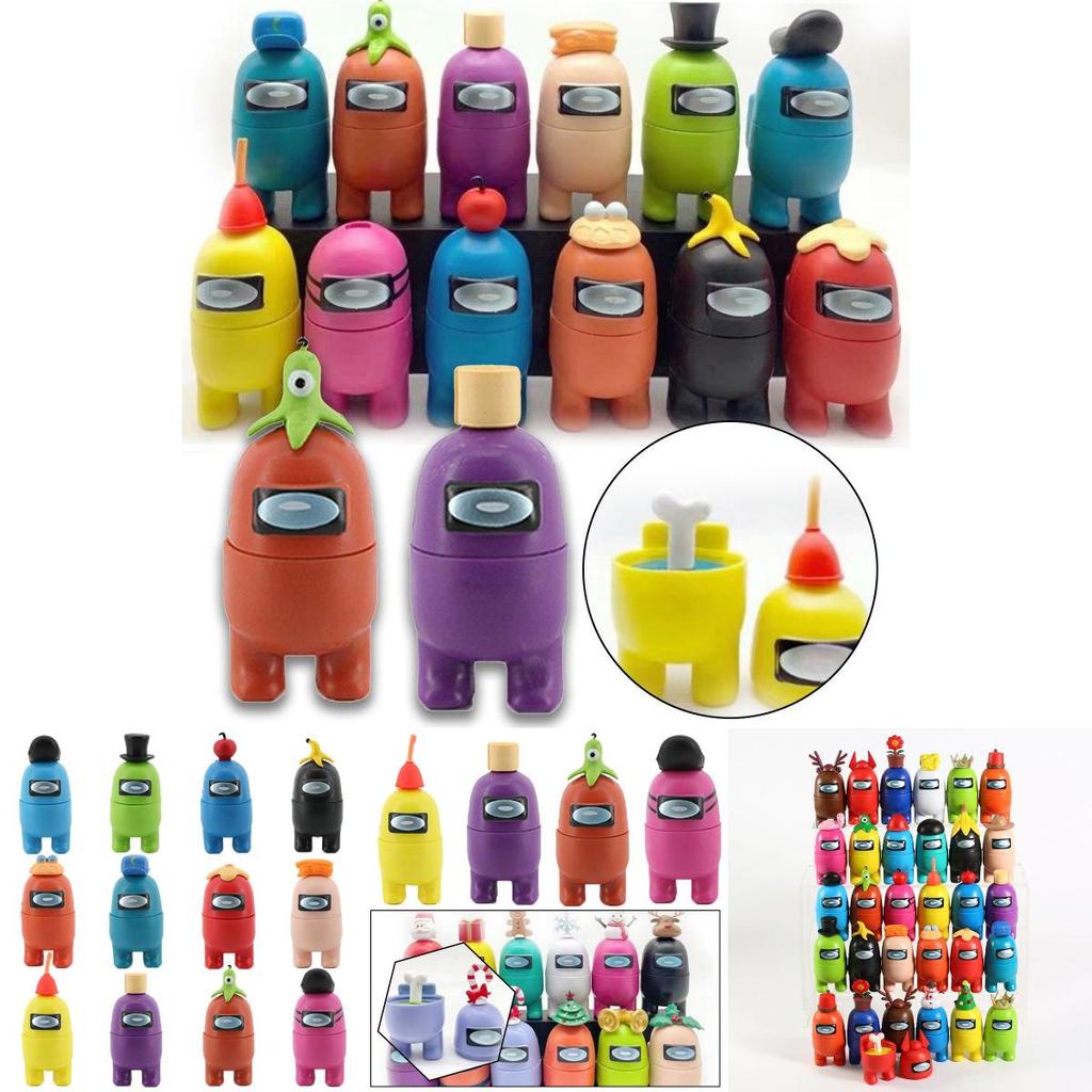 Action Christmas 12pcs Figure Crewmate Impostor Game Car Desktop Decor