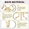 Gold Bow Wall Hook, 2Pcs Large Size Coat Hook, Metal Hook Bow Hooks for Coats, Hats, Bags, Bath Towels and Room Decorations, for Wedding Bathroom