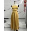 and American Foreign Trade Cross-Border Summer Tube Top Sexy Top High Waist One-Piece Skirt Formal Dress Light Luxury Formal Dress Vacation Skirt