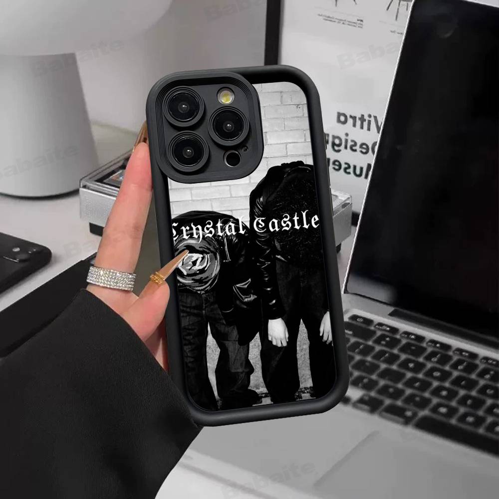 Electronic Band Crystal Castles Phone Case For IPhone 17 16 15 14 13 12 11 Pro Max Plus Silicone Shockproof Case