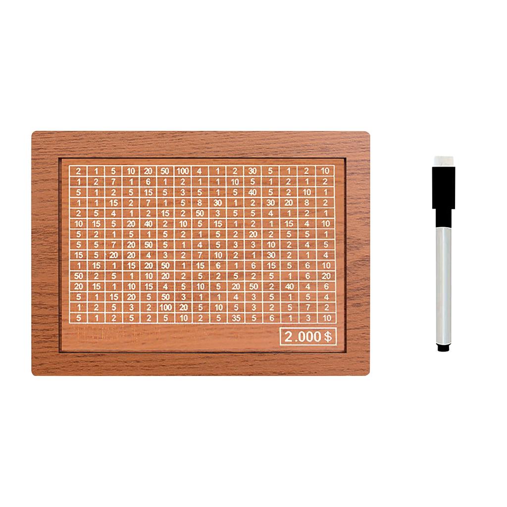 Spardose aus Holz, Spar-Challenge-Box, Sparkasse, Spardose aus Holz mit Geldziel und Zahlen