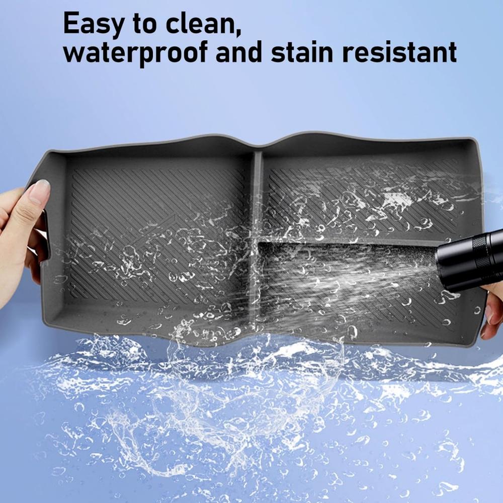 For Model S X 2025 2025 2025 Center Console Lower Tray Armrest Box Underlay Back Row Seats Storage Tank Pad Storage Box Pad