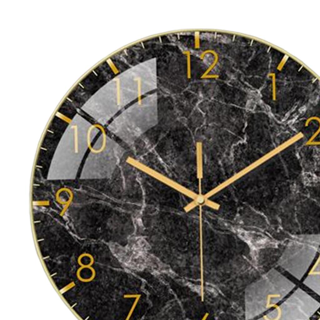 Dekorative Marmorierte Wanduhr Analog Still 12 Zoll Nicht Rund für Büro