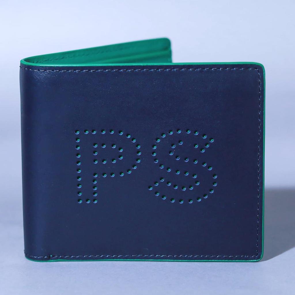Bifold Wallet Leather Brand M1A4833 M2A6078 M2A7395 X [Paul Smith] Men's (Navy Green/Navy) [Item]