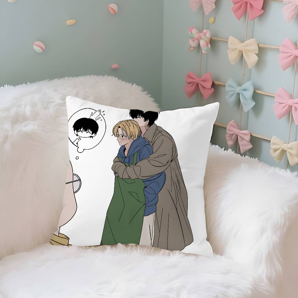 NNagumoand Shin Case Plush Fabric Soft Pillowcase Double Sided Print Cushion Cover Household Gifts