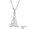 Celtics Liebesknoten Geometrischer Anhänger Halskette Antik Silber Triquetra Kette Halskette Amulett Schmuck Geschenk für Frauen