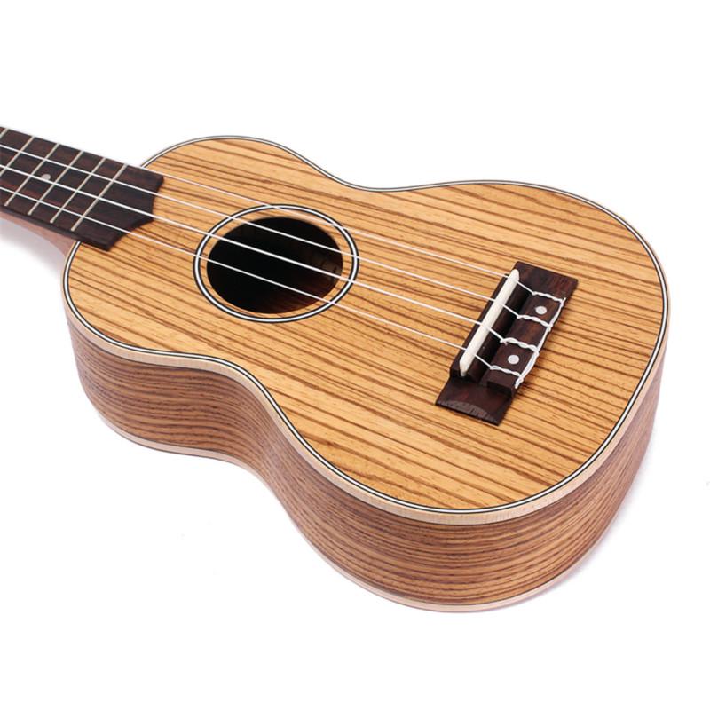 21 palcový Zebrano Wood Ukulele havajský malý kytarový bodací nástroj