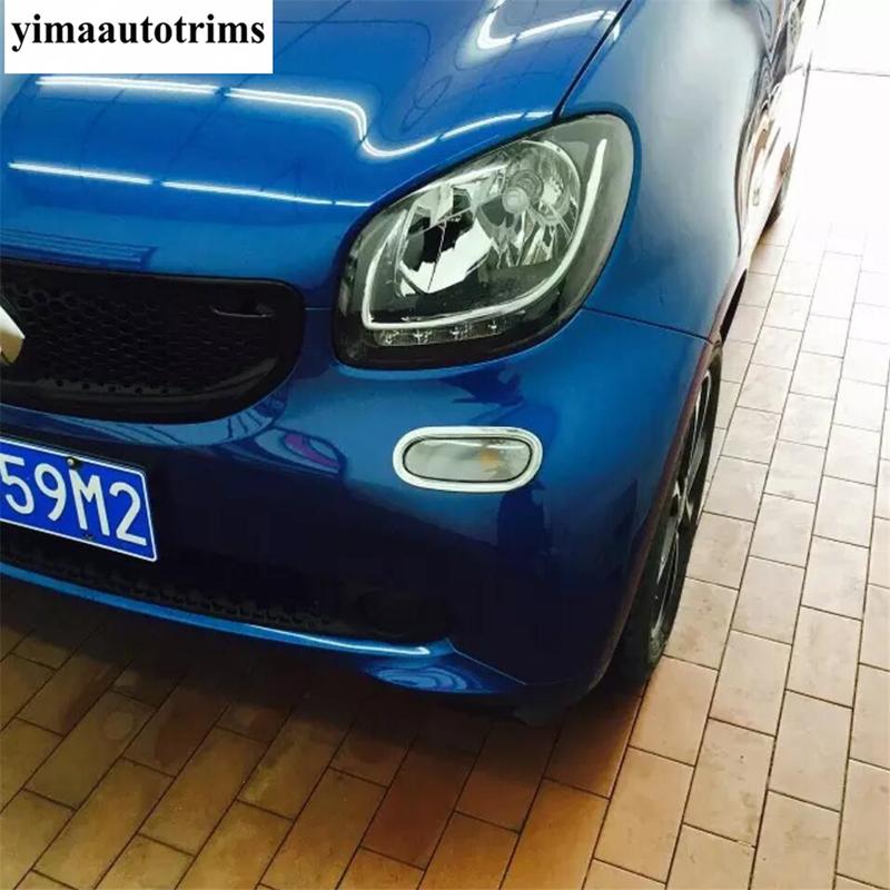 Front Rear Fog Lamp / Window Wiper / Side Air Vent Outlet Leaf Broad Cover Trim ABS Accessories For Smart 453 Fortwo 2015 -
