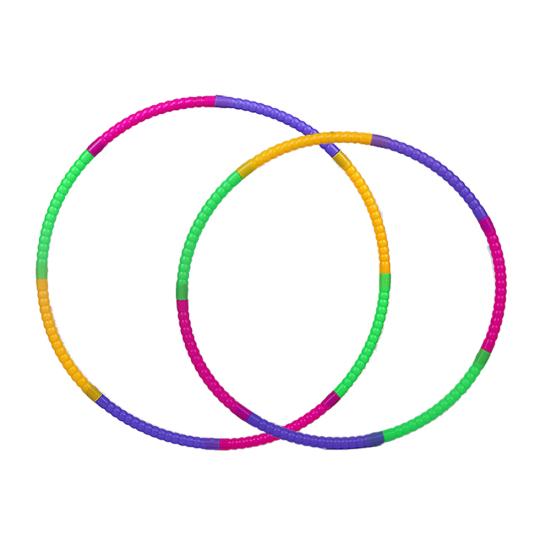 Cerchio Hula in Plastica Colorata Staccabile 50/60cm per Bambini Attrezzo Fitness Sportivo