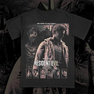 Resident Evil Graphic 100Cotton Unisex Shirt Clothing Unisex Fashion Short Sleeve Y2k ONeck Oversized Loose High Quality TShirt
