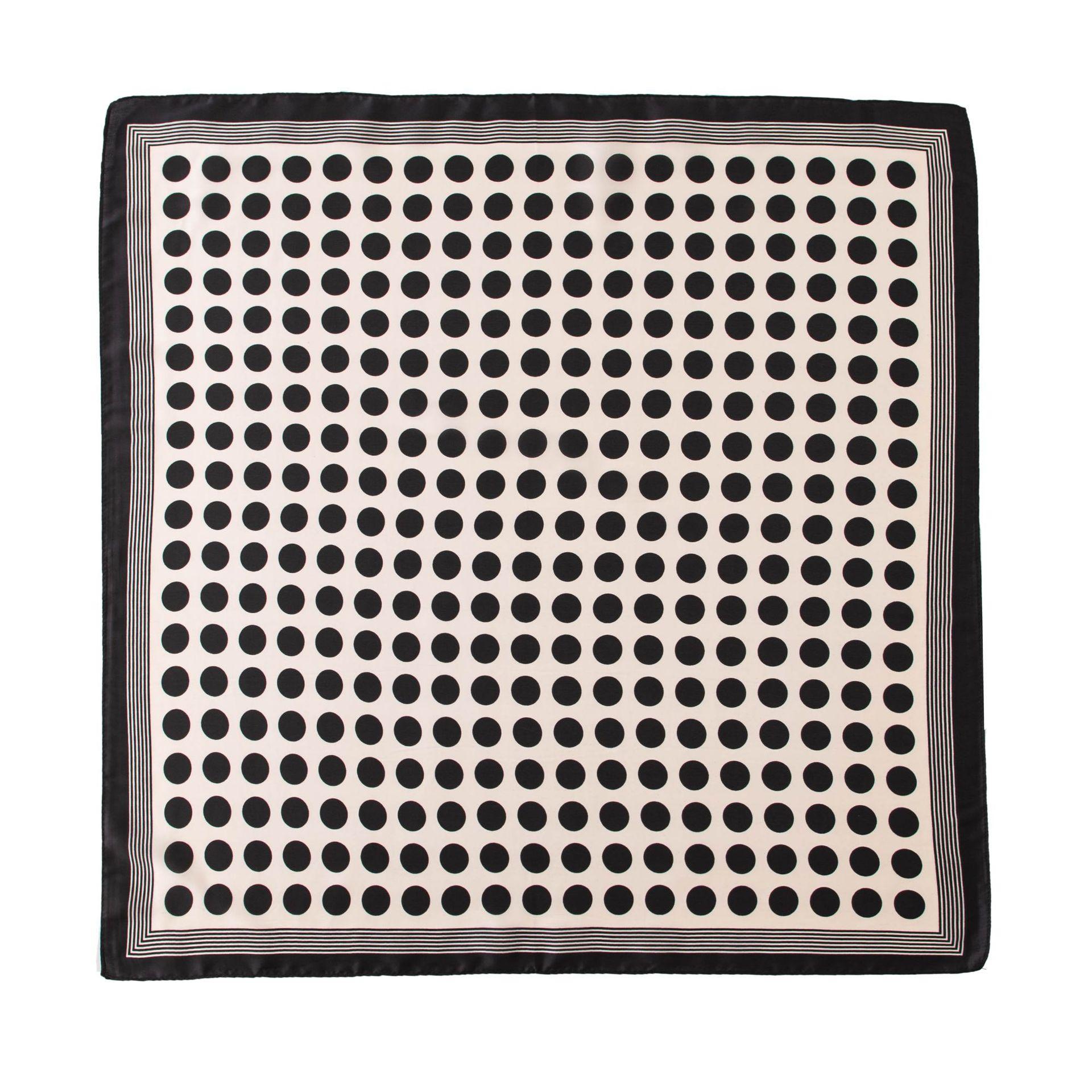 

Шелковый платок в горошек, маленький квадратный платок, женский высококачественный платок, модный, для поездок, с принтом, из искусственного шелка, 70 см 70*70cm