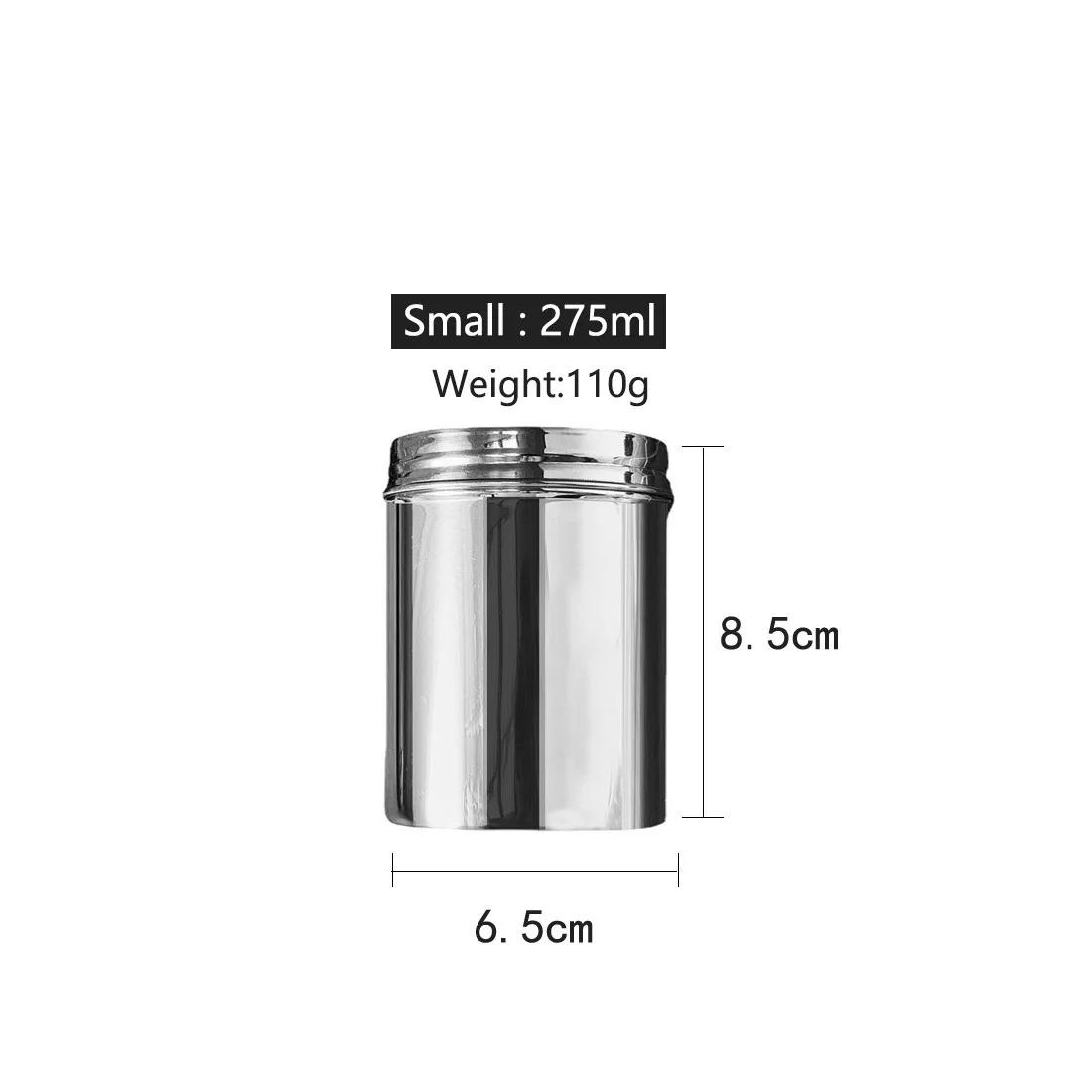 

Stainless Steel Sealed Storage Jar, Portable Airtight Food Storage Container Canister for Coffee Beans Flour Cereal Suga