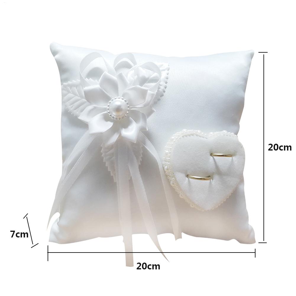 Hochzeitsringkissen Europäisch Romantisch Braut Hochzeitsringhalter Kissen Herz Handgefertigt Band Kissen Dekor Für Hochzeitszeremonie