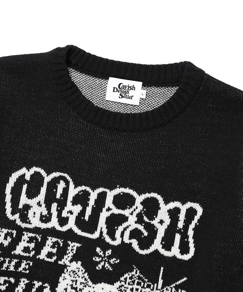 CAVISH Mega Cyclone Knit Sweater Black(Cv2Efuk601A)