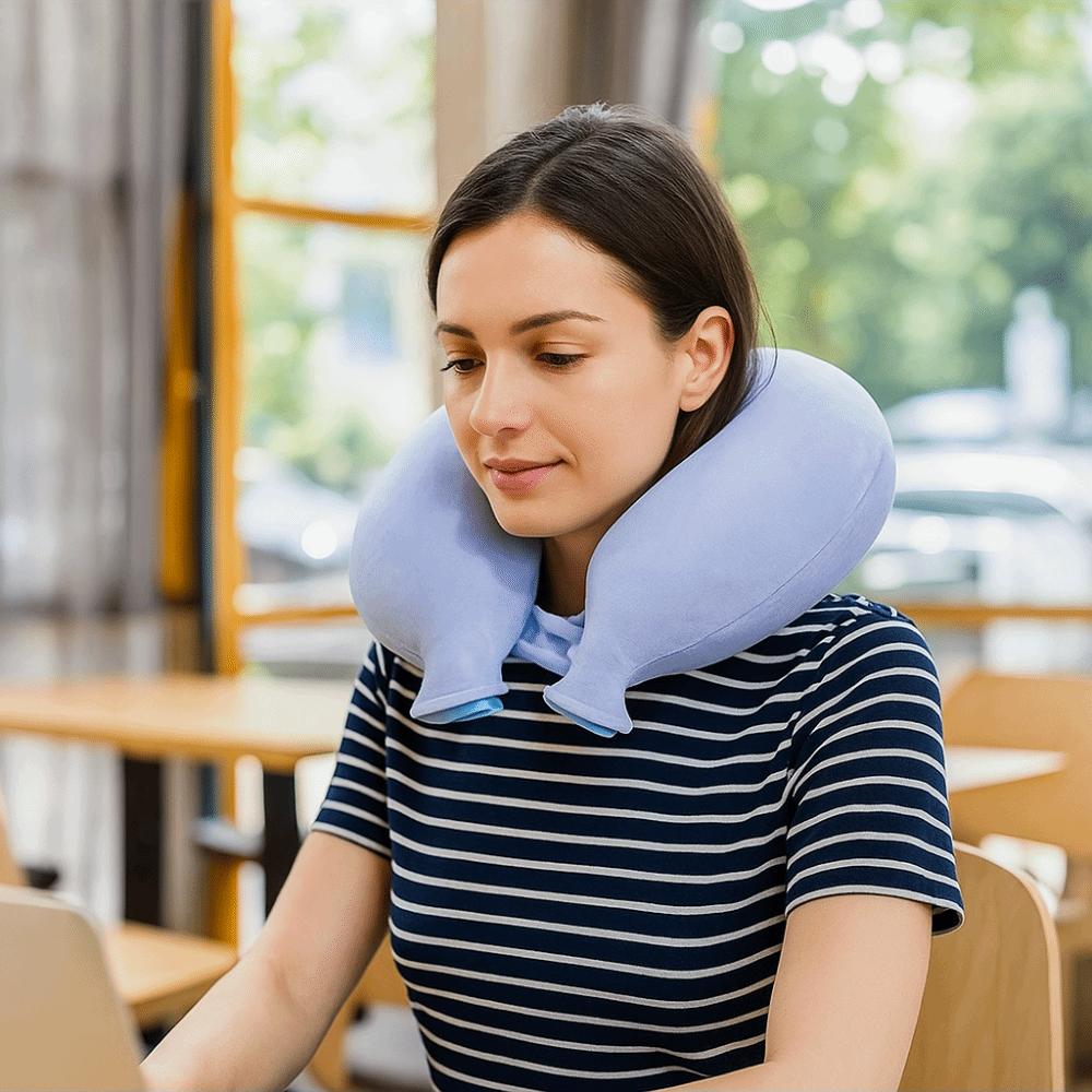 Portable U-shaped Hot Water Bag Thickened Neck Protector Icy Cooling Neck Bag  Office