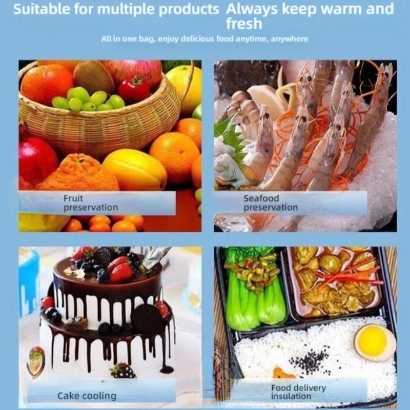 Thermal Lunch Bag Portable Camping Storage Bag Lightweight Thermal Cooler Bags Folding Thermal Bag for Food Camping Supplies