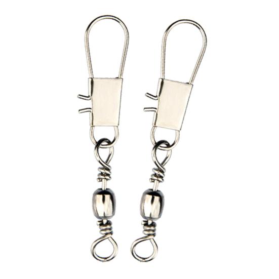 MUQZI Sportzubehör, 10 Stück Angel-Kugellager-Rollwirbel mit Interlock Snap Tackle-Anschlüssen