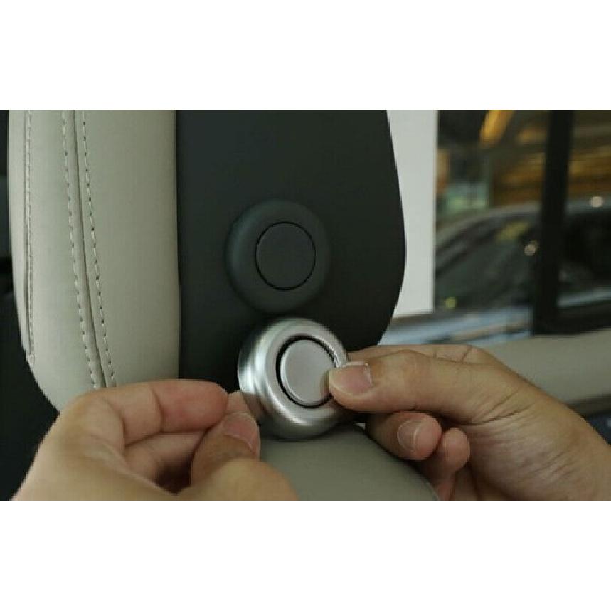 Seat Headrest Button Ring Cover Trim For Defender 110 - DX Matte Silver