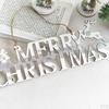 Hanging Decoration Elk Craft Festival indoor and outdoor Party Decor Wooden Holiday Gift White for