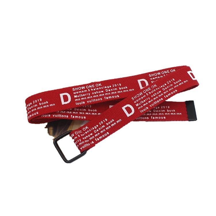 Tactical Belt Black Double Ring Canvas Belt Unisex Jeans Wide Belt