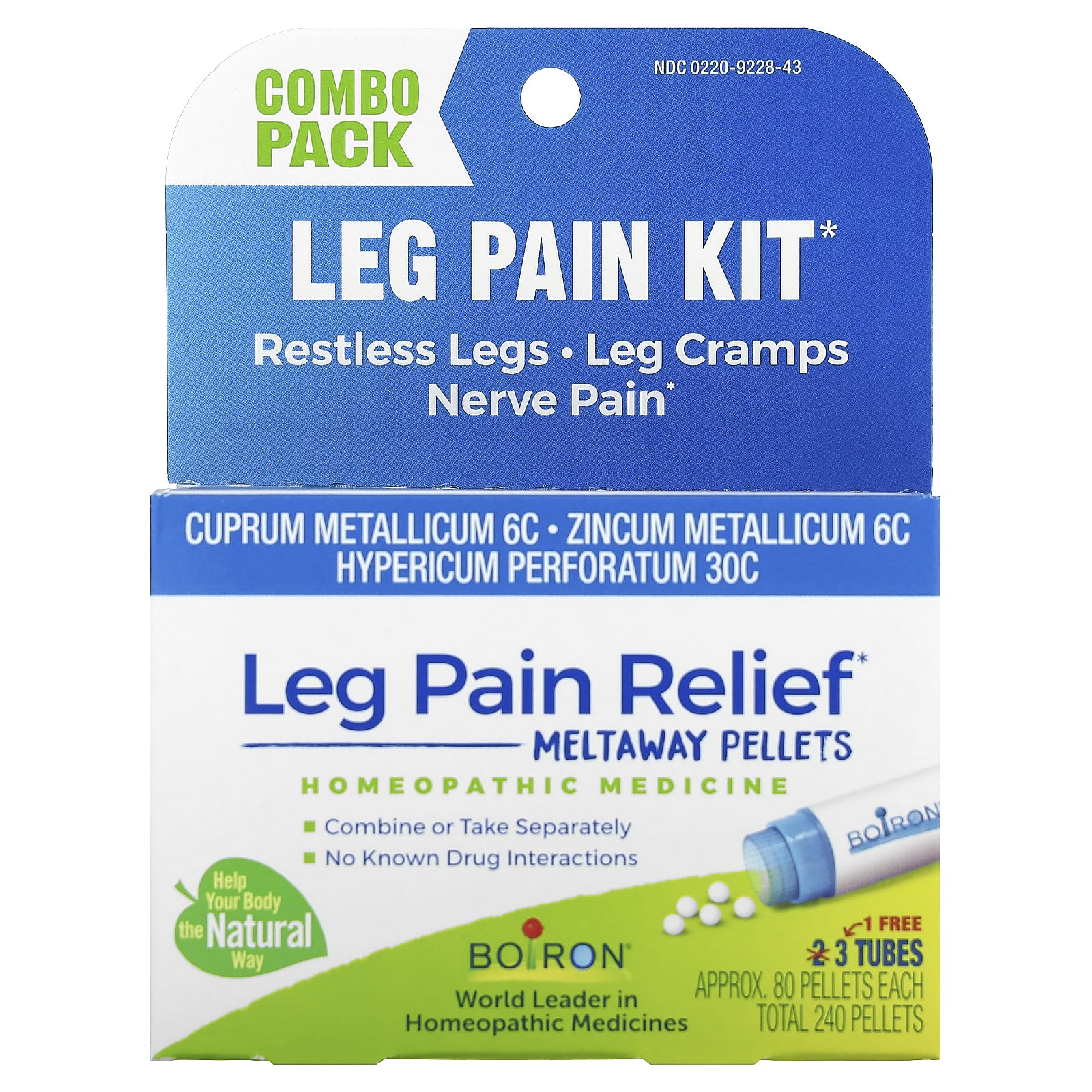 

Leg Pain Relief Kit, 3 Tubes, 80 Pellets Each, Approx. 100G