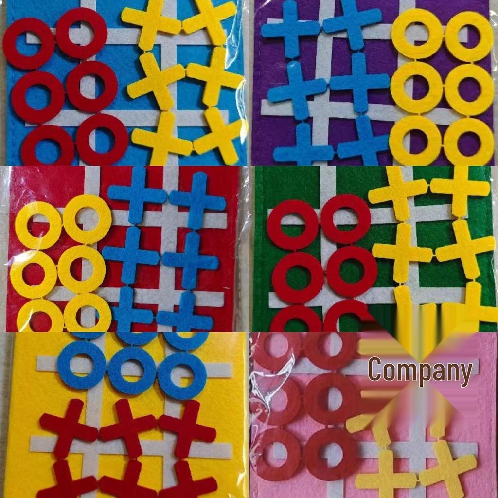 Children's Educational Tic-Tac-Toe Felt Game Board