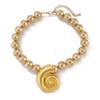 Ocean Wind Sea Star Pearl Necklace Women Beach Conch Metal Wind Beaded Necklace