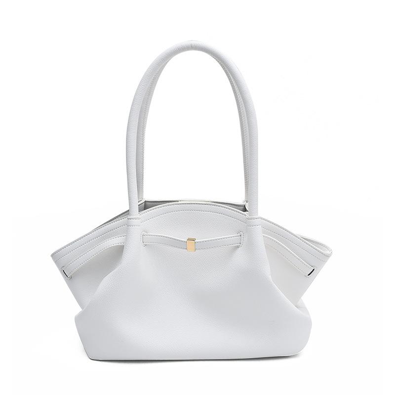 

Вместительная сумка-тоут женская 2025 весна новая для通勤, ленивый ветер, сумка-овощная корзина на плечо, под мышку 27*14*22 белый