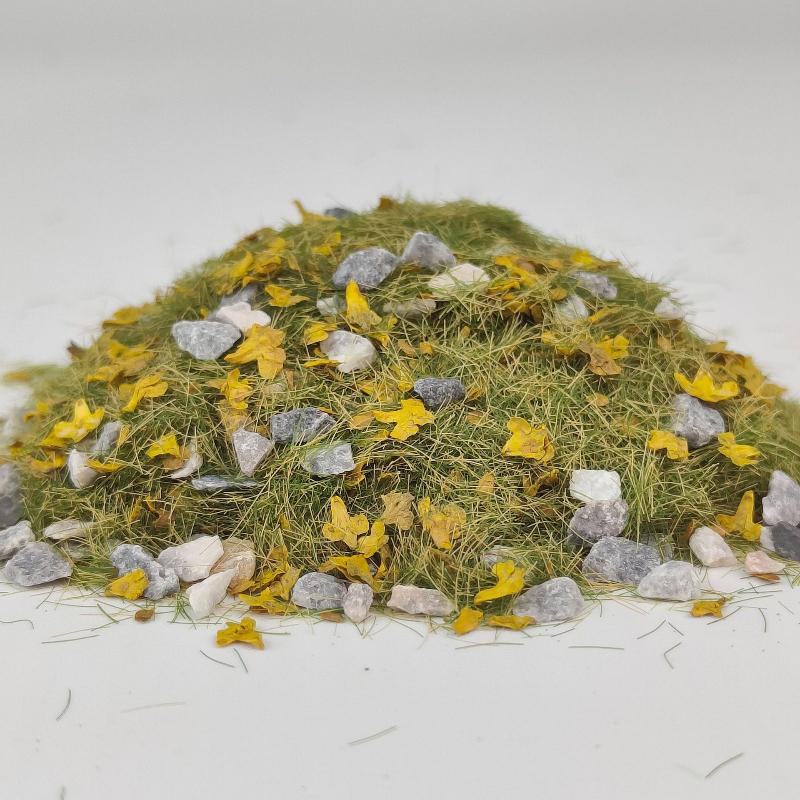 30g/bag DIY Model Mixed with Stone Grass Powder,Simulating Lawn,Sand Table Miniature Landscape Layout with Stone Vegetation