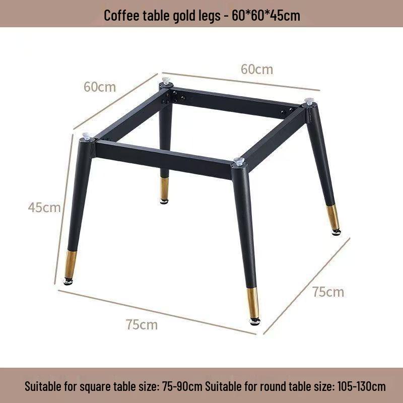 Square Rock Slab Dining Table Legs - Ceramic Tile, Marble Leg Brackets, Luxury Desk Stand Base