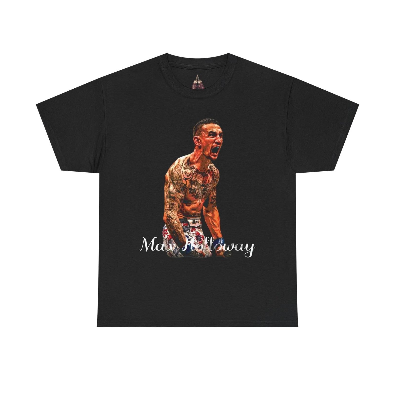 Max Holloway UFC Graphic Tee for MMA Fans, Unisex Heavyweight Cotton Tee S