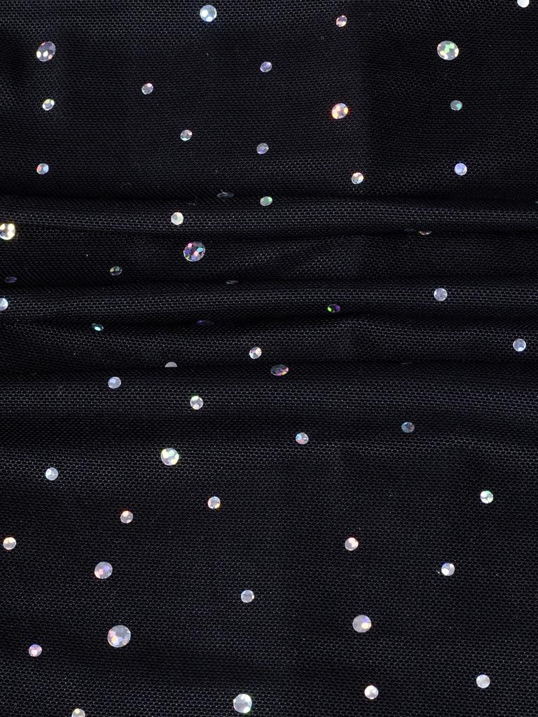 Rose Beauty A Rave Valentine's Day Elegant Sparkling Sequin Decor Fishbone Detail Grommet Lace Up Back Overbust Corset Shapewear Party Crop Tube Top