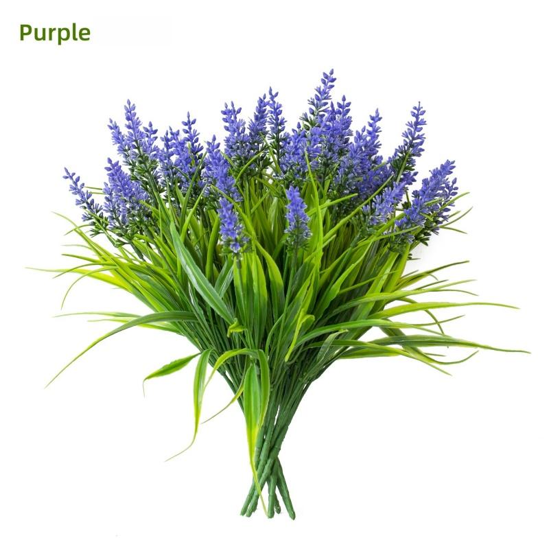 

5/8/12pcsArtificial Plants-UV-Resistant Faux Monkey Grass Plastic Flower Shrubs - Home and outdoor courtyard wedding party decor 5PCS