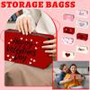Valentine's Day Series Square Makeup Bag For Women, Large Capacity Storage Bag