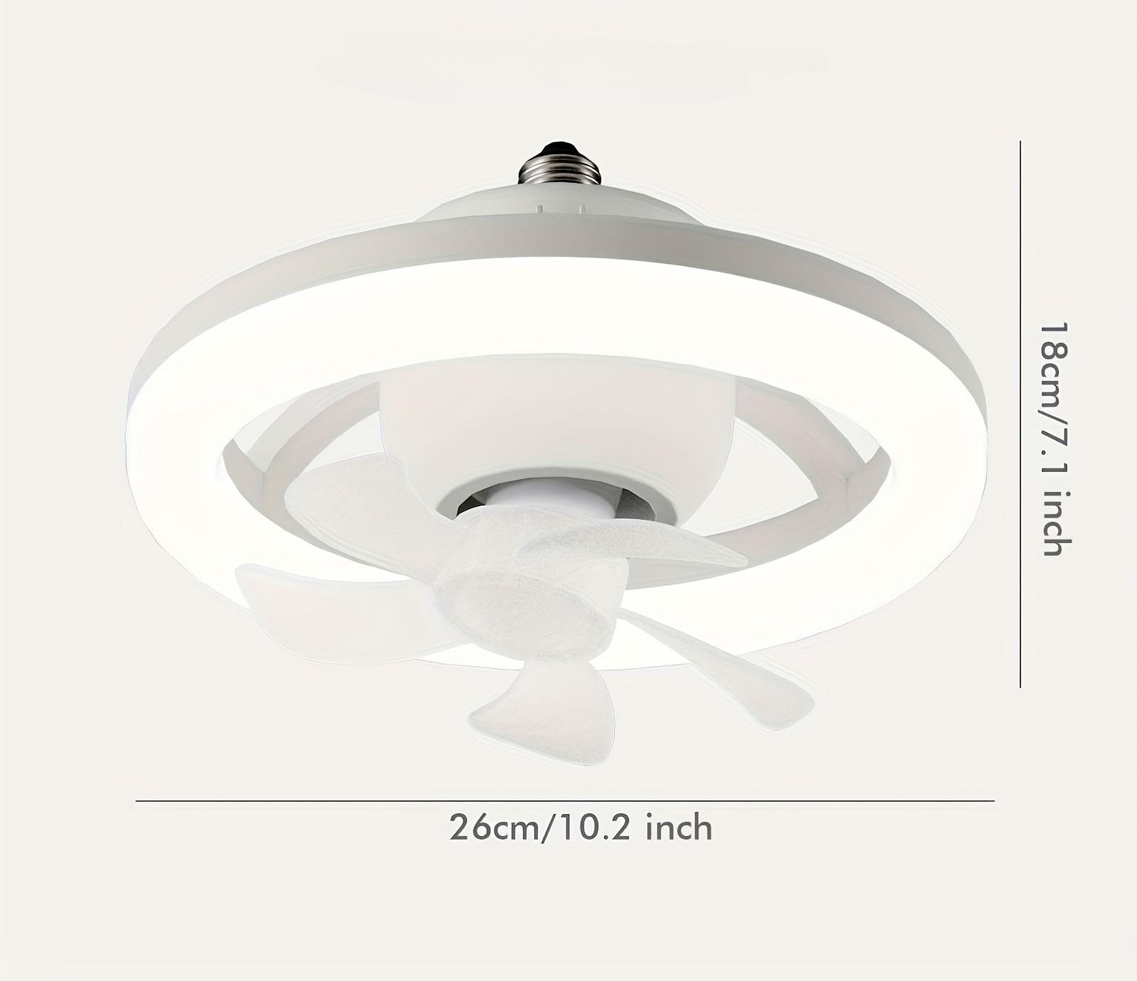 48W E27 Modern Oscillating Ceiling Fan with Light for Kitchen Bedroom Dining Remote-Controlled Easy Install & Energy-Efficient белый