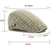 HT5072 Beret 2026 New Spring Summer Ivy Flat Cap Male Female Retro Artist Painter Plaid Beret Hat Adjustable Men Women Beret Cap